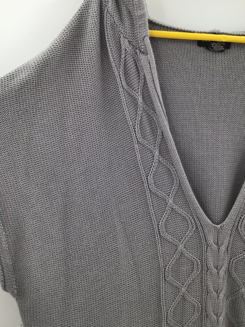 2 V-Neck 3X Tunic Length Sweaters 26/28 Red Gray Cardigan Lagenlook Office Layer - Picture 5 of 13